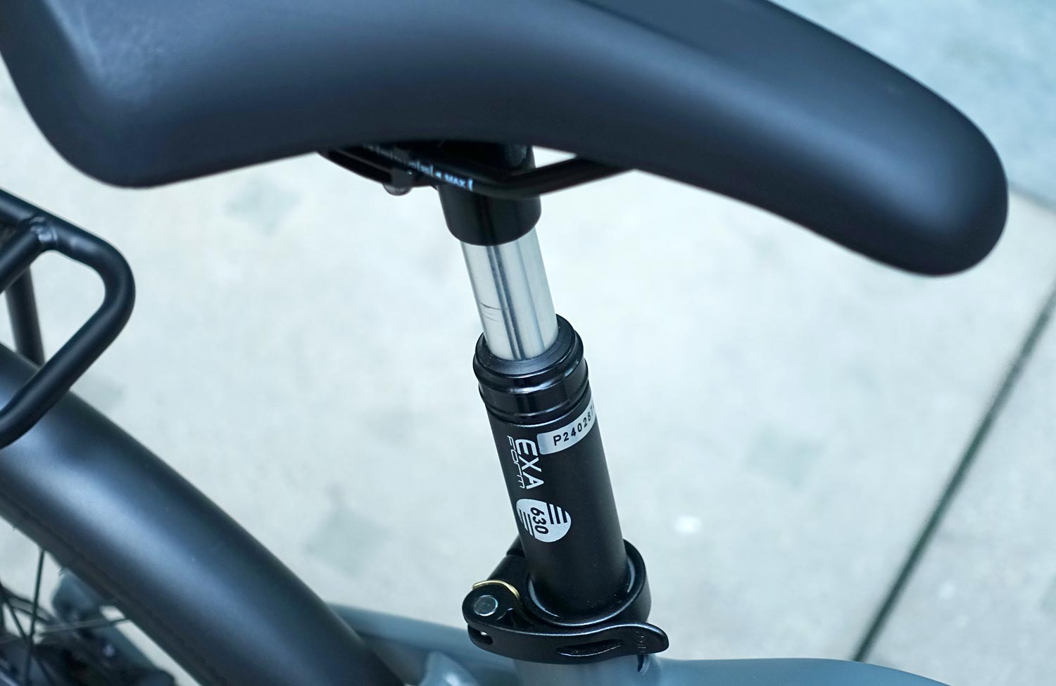 Modern technology for small money: our review of the ADO Air 30 Ultra with innovative automatic transmission 10 ADO Air 30 Ultra Test Review Urban E Bike Sattelstuetze