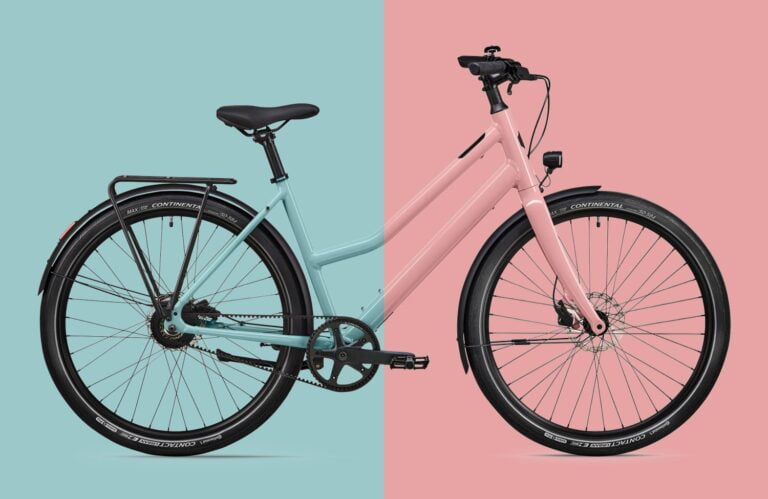 Ampler-Juna-2023-Urban-E-Bike-Singlespeed-Pink-Mint-Edition