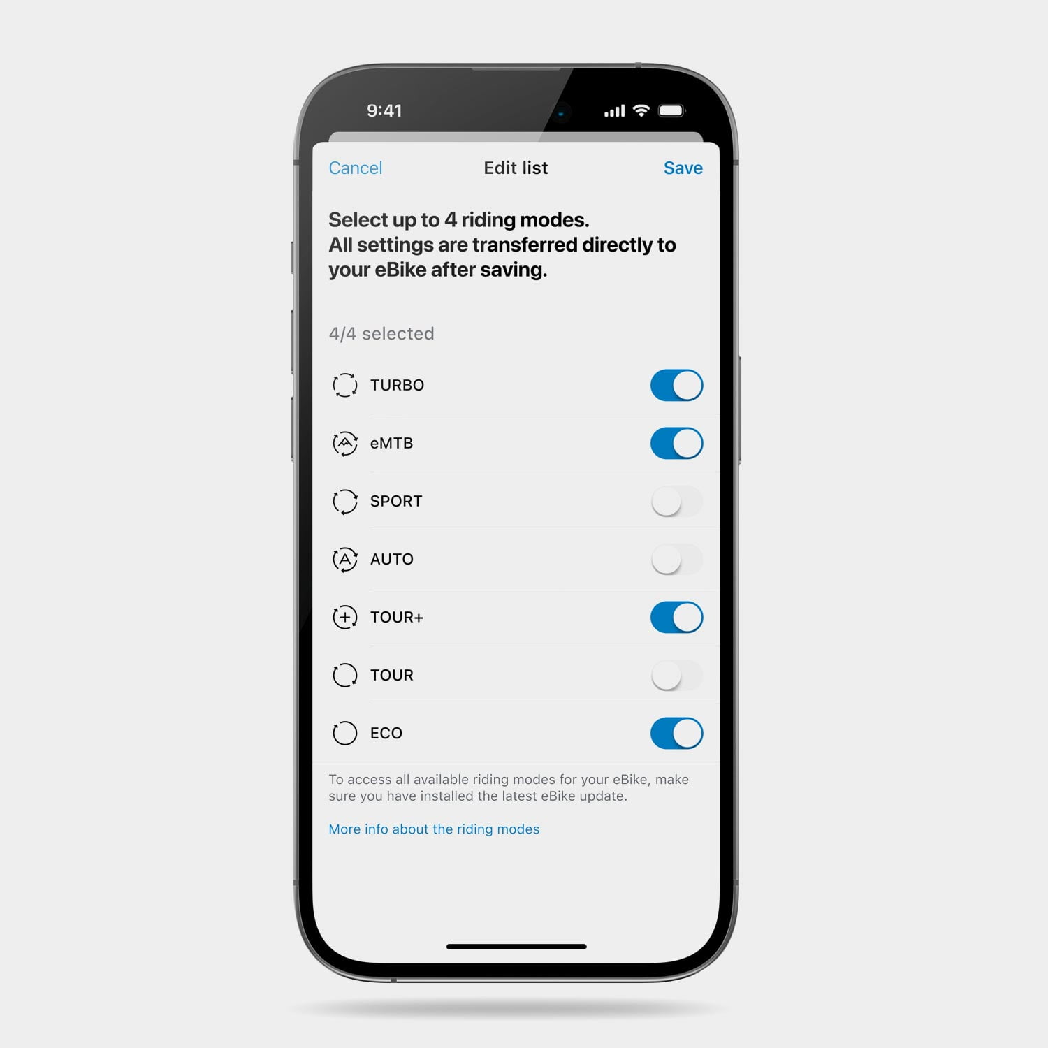 Verbesserte Software und ein neuer Akku: die Bosch E-Bike Neuheiten im Frühjahr 2024 3 Bosch Smart System News 2024 Individual Assist Level Riding Mode