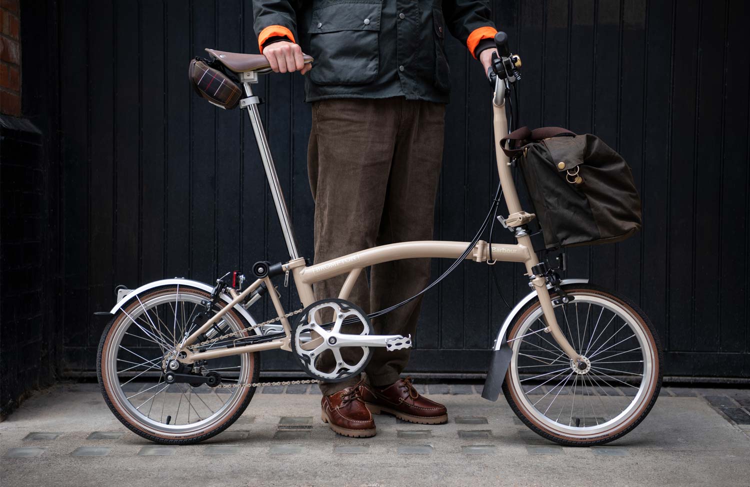 Limitierter Sattel von Brooks: Cambium C17 Barbour x Brompton 3 brooks barbour x brompton limited bike