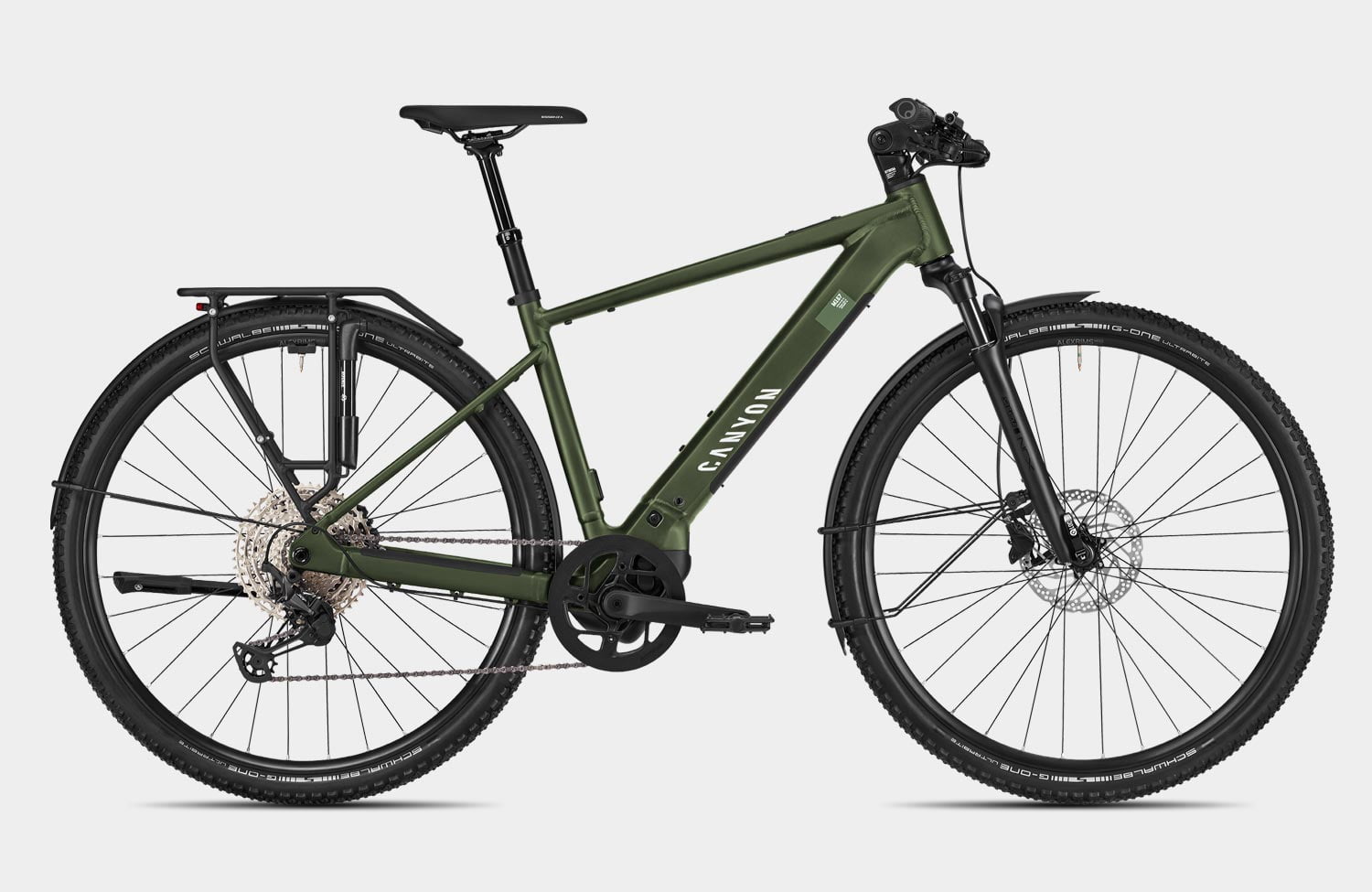 Allround-Bikes von super leicht bis super erschwinglich: Canyon Pathlite:ON SL mit Boschs neuem SX-Motor 5 Canyon Pathlite ON SL 6 Step Over Tundra Green