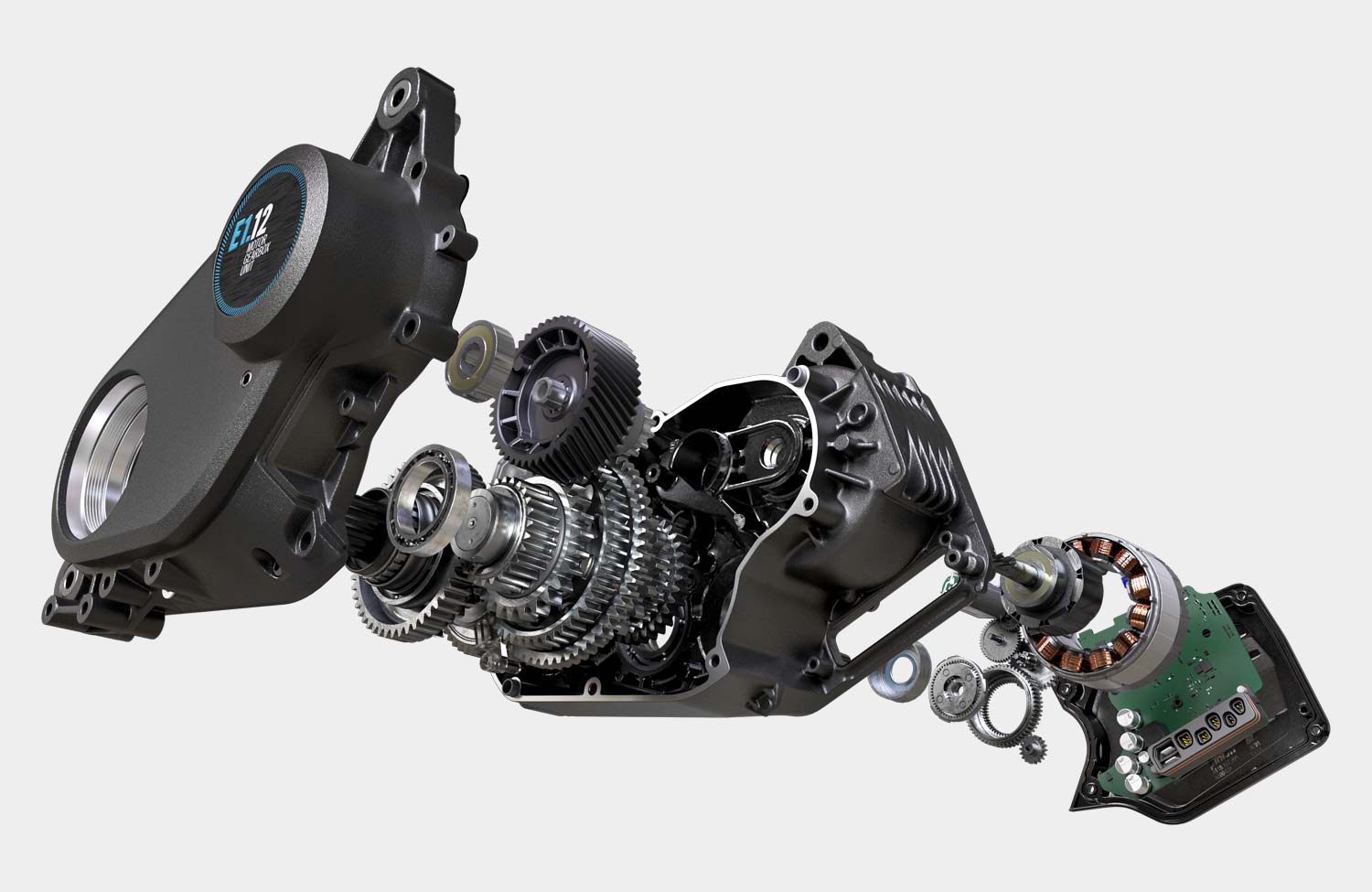 Revolution unter den E-Bike Antrieben? Die Pinion E-Drive MGU vereint Motor und elektronische Schaltung 3 Pinion MGU Motor Gearbox Unit 2024 E Bike Drive System Tech