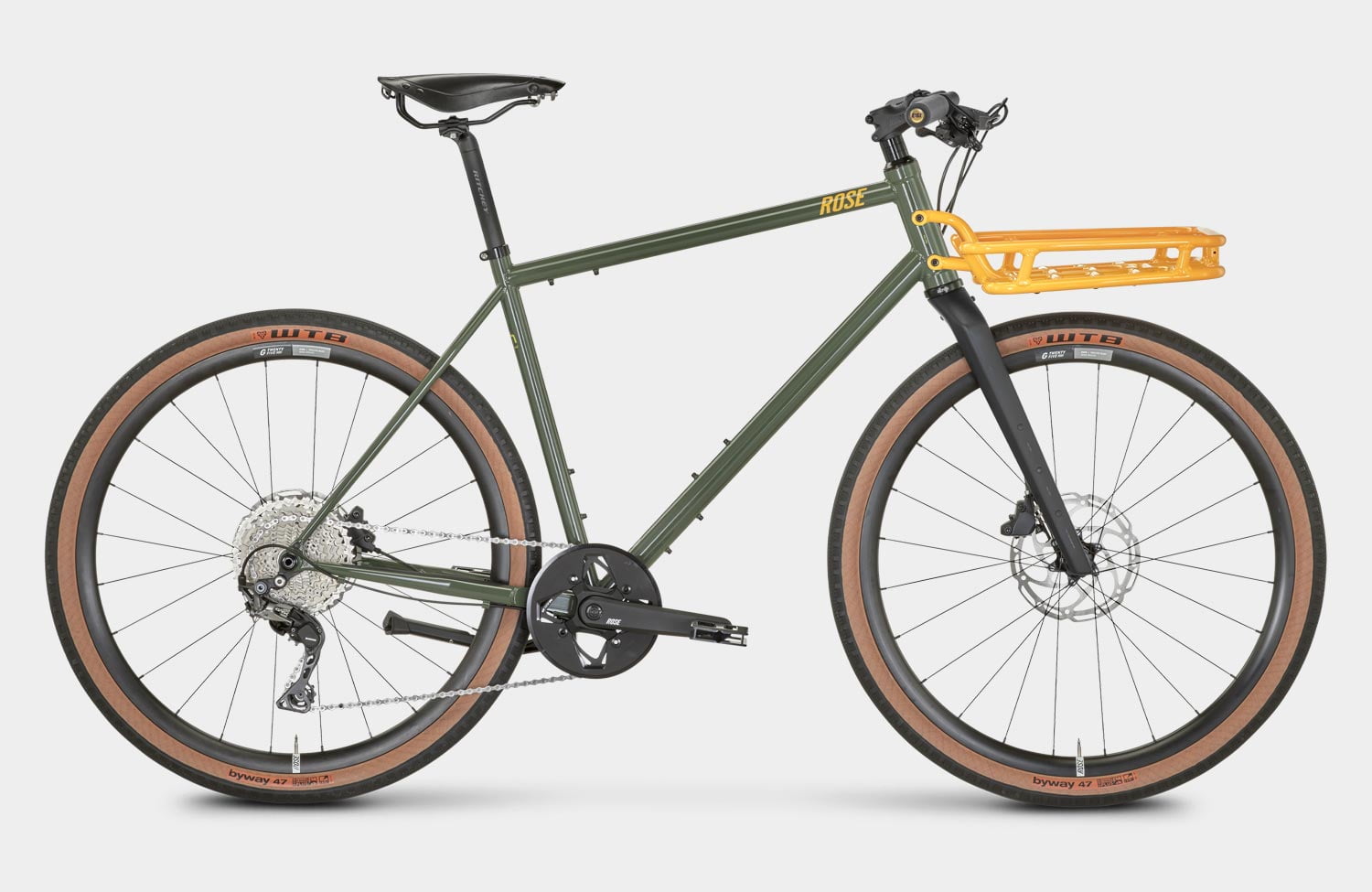 Urban-Gravel-Bike mit Stahlrahmen: das neue Rose HOBO verspricht ein echtes Spaßgerät zu sein! 7 Rose HOBO Urban Gravel Bike Steelframe GRX pine green rack canary