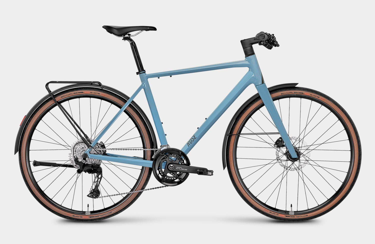 Sportliche Bikes mit Alltagsausstattung: das Rose Sneak ist jetzt auch als EQ-Variante erhältlich 3 Rose Sneak EQ 1 HighStep Sporty Commuter Bike Light Denim