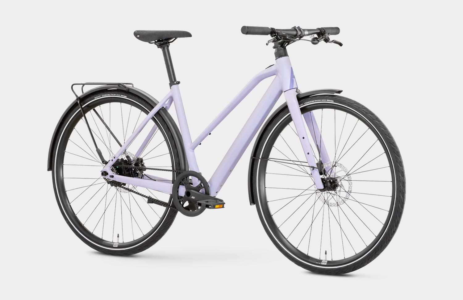 Neue Farben und praktische Ausstattung: So startet das leichte Sneak Plus EQ von Rose in die neue Saison! 3 Rose Sneak Plus EQ Mid 2025 Lavender Urban Singlespeed E Bike Design