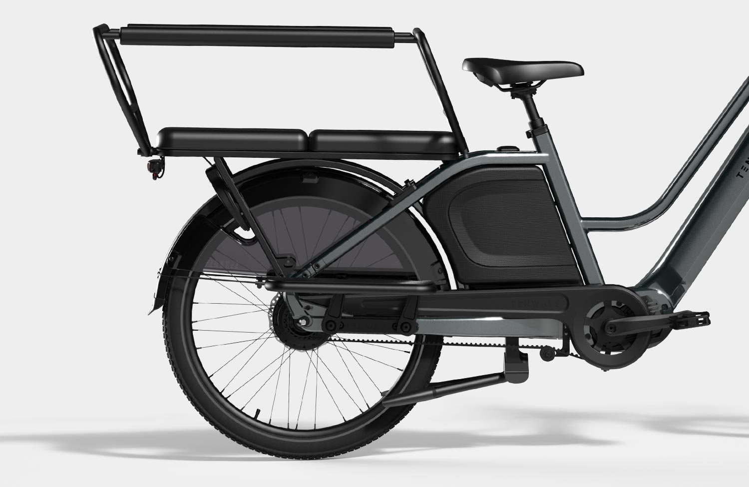 Starke Ausstattung zum fairen Preis: das neue Tenways Longtail Duo Lastenrad 3 Tenways Longtail Duo Lastenrad Cargo Bike Storage