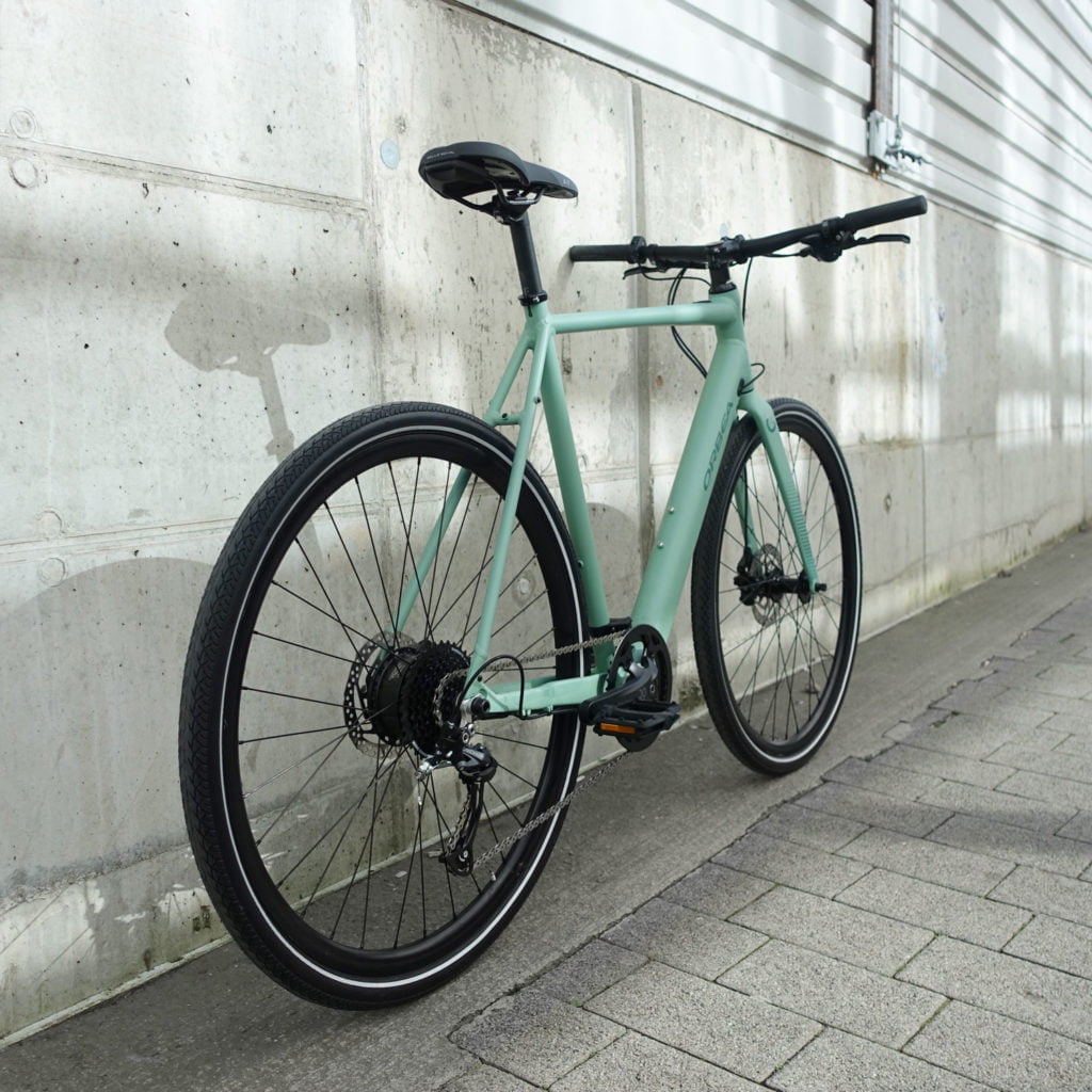 Erschwinglich und elektrisch: Das Urban Bike Orbea Gain F40 im Test 8 Test Review Orbea Gain F40 Urban E Bike Green Ebikemotion Back