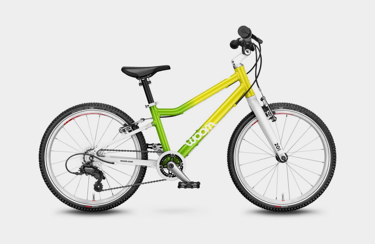 Farbenfrohe Kinderbikes: das ist die neue Woom Limited Color Edition 2 Woom 4 Limited Color Edition Gruen Gelb