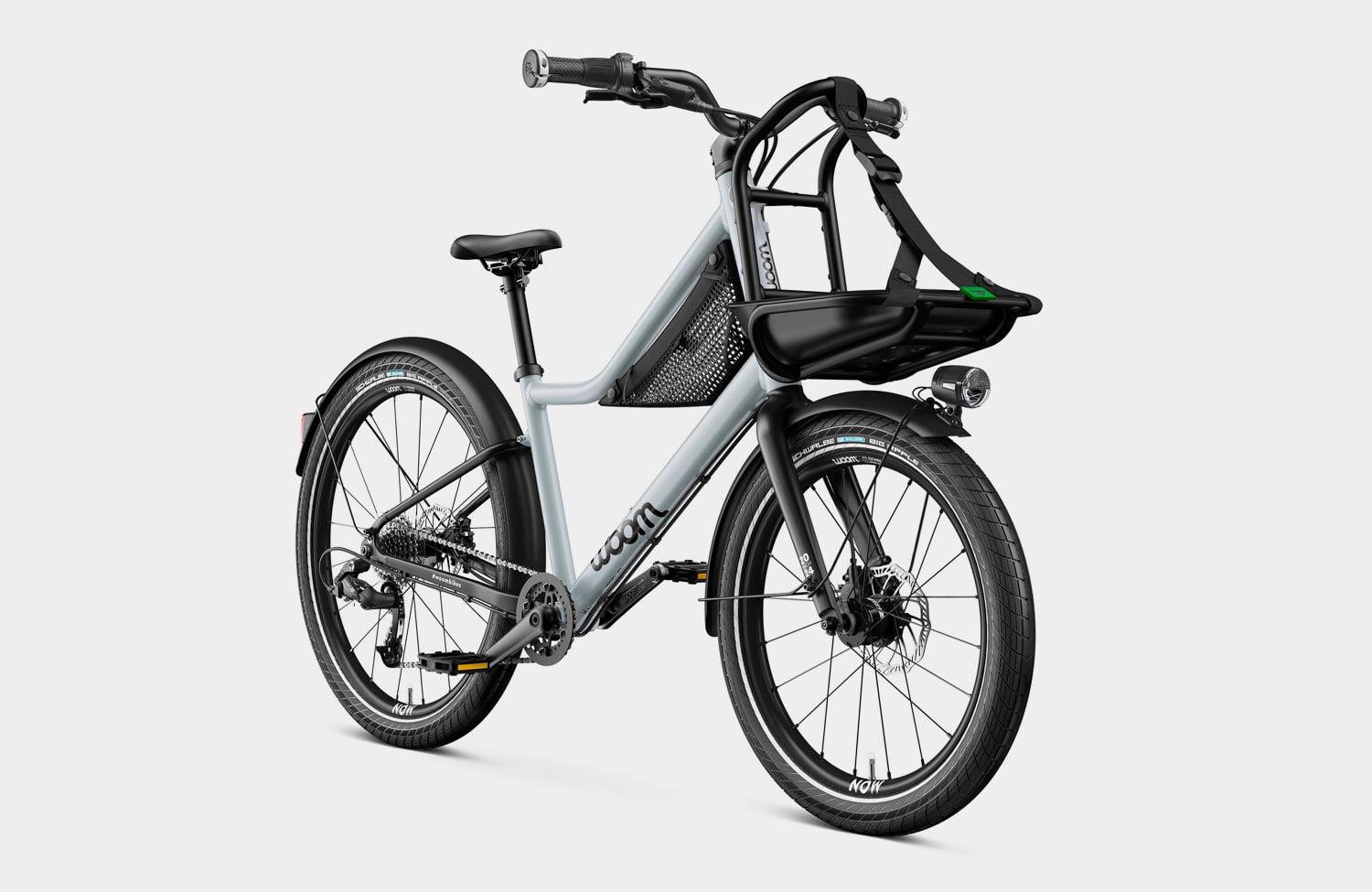 Woom NOW: urbanes Kinder- und Jugendrad mit großem Front-Gepäckträger 2 Woom Now Kids Teens Urban Bike Ice Blue